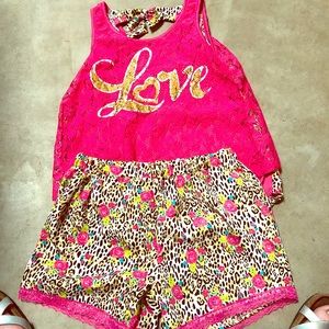 NWOT Real Love Rose and Leopard Print Outfit 10